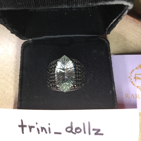 RARITIES NWT Carol Brodie Prasiolite & Black Spinel Ring 💎 - Picture 5 of 8